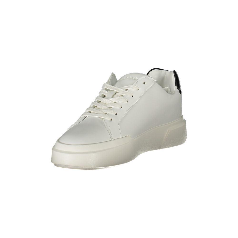 Calvin Klein Bianco Polyurethane Women Sneaker - ClickThatClicks 