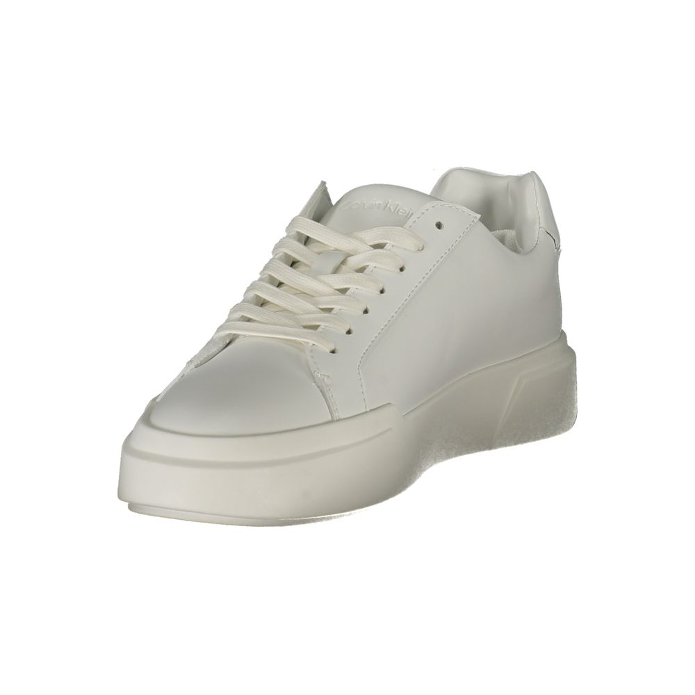 Calvin Klein Bianco Polyurethane Women Sneaker - ClickThatClicks 