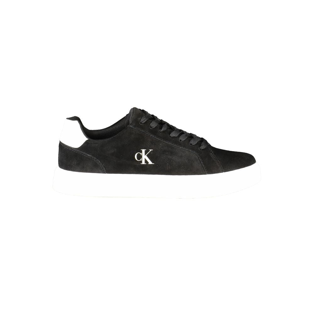 Calvin Klein Black Leather Men's Sneaker - ClickThatClicks 