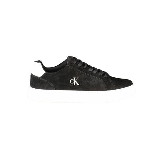 Calvin Klein Black Leather Men's Sneaker - ClickThatClicks 
