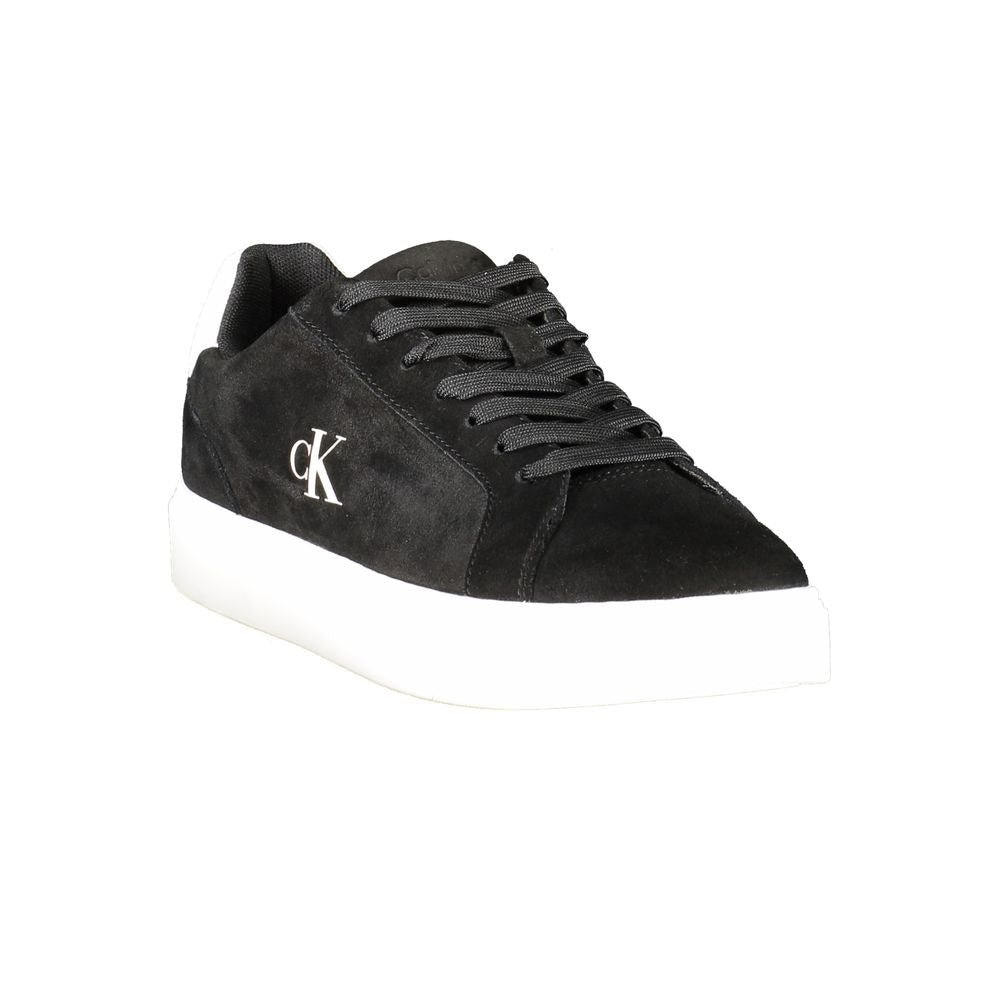 Calvin Klein Black Leather Men's Sneaker - ClickThatClicks 