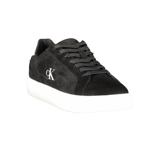 Calvin Klein Black Leather Men's Sneaker - ClickThatClicks 