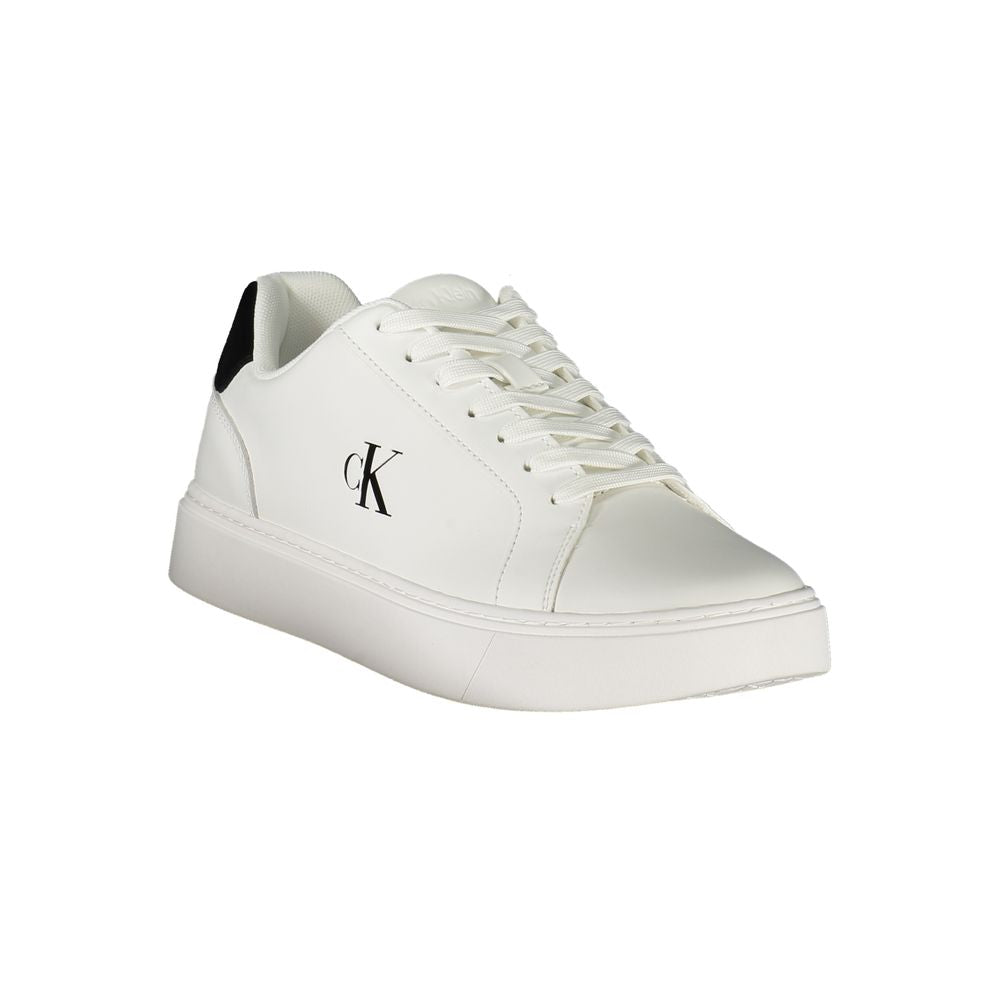 Calvin Klein Bianco Polyurethane Men Sneaker - ClickThatClicks 