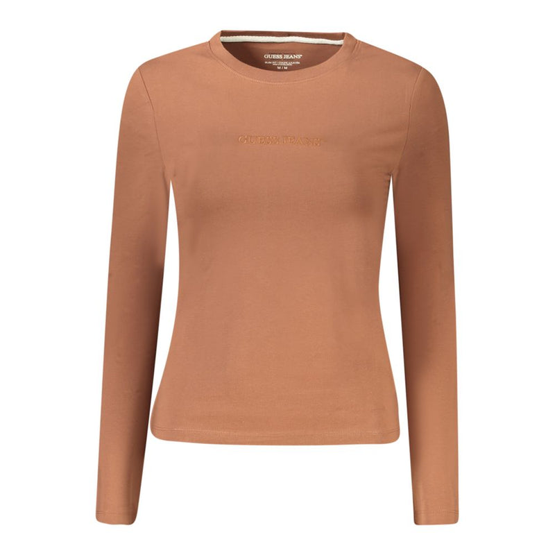 Guess Jeans Brown Cotton Women T-Shirt