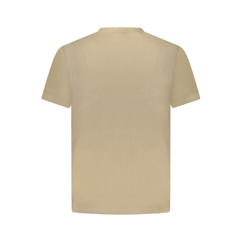 Napapijri Marrone Cotton Mens T-Shirt - ClickThatClicks 