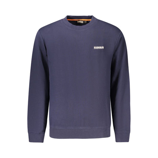 Napapijri Blue Cotton Men Sweatshirt - ClickThatClicks 