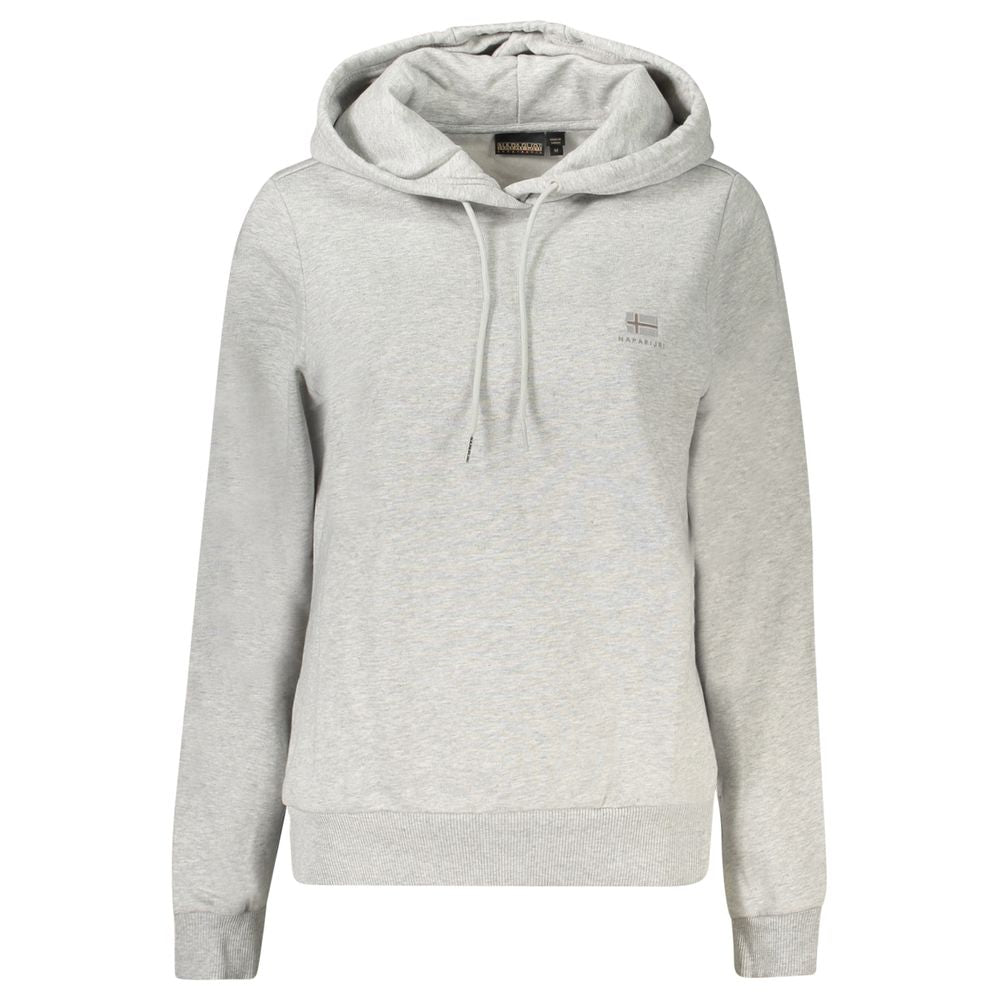 Napapijri Grigio Cotton Women Sweatshirt - ClickThatClicks 