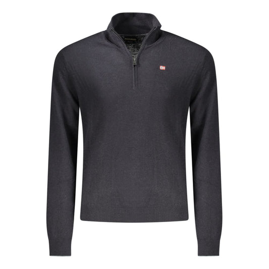 Napapijri Black Wool Mens Sweater - ClickThatClicks 
