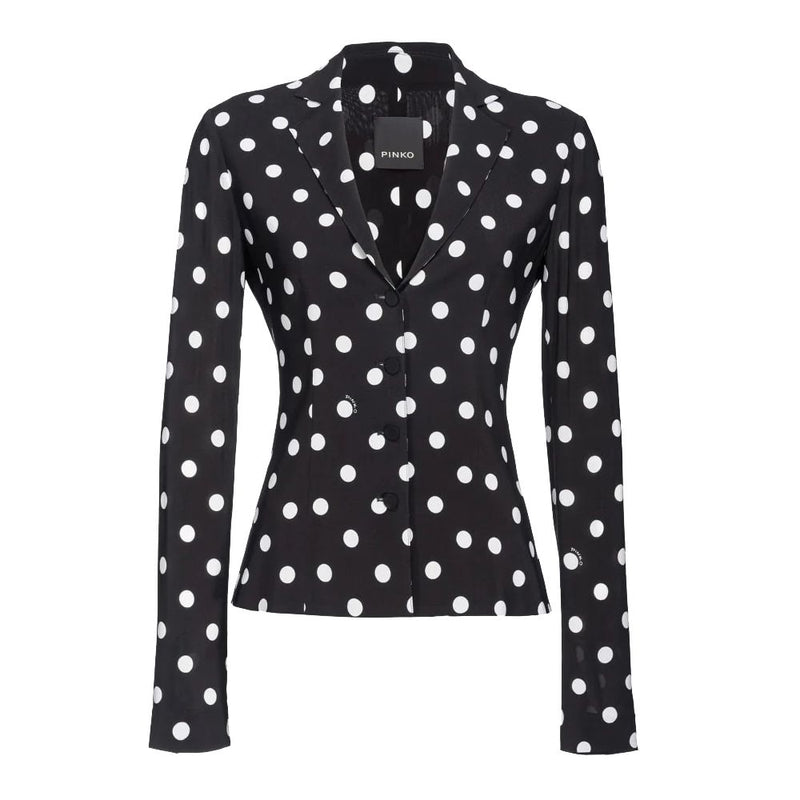 PINKO Black Viscose Women Blazer