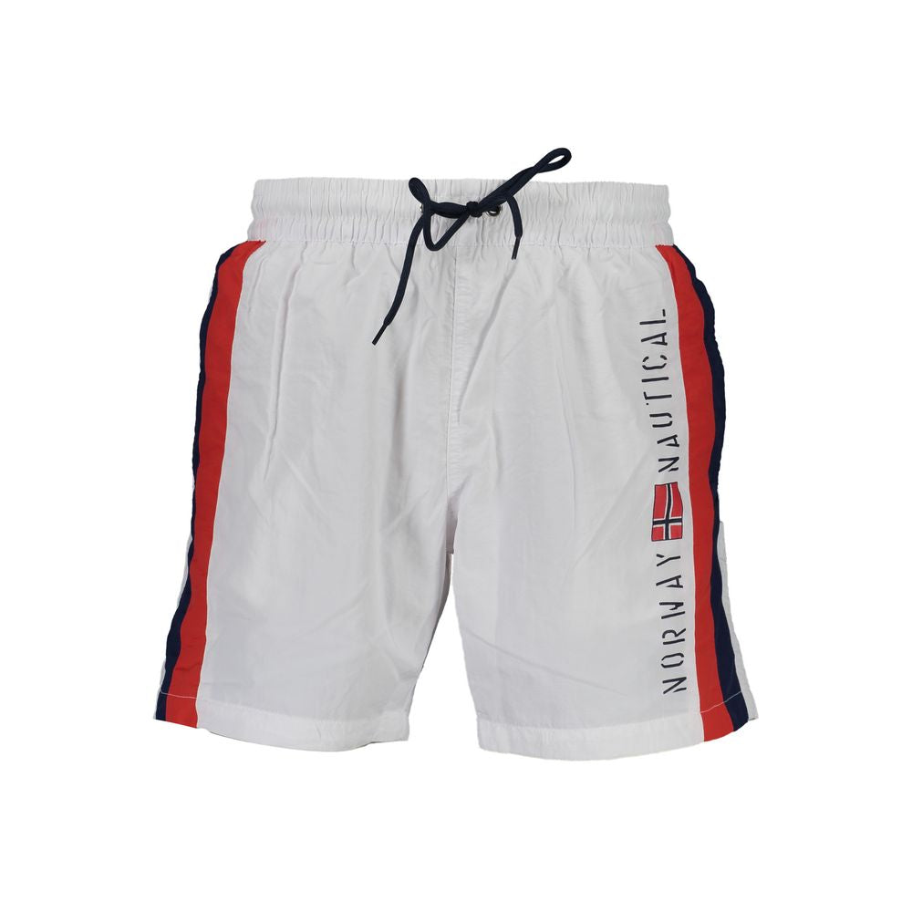 Norway 1963 White Polyamide Men's Swim Boxer - ClickThatClicks 