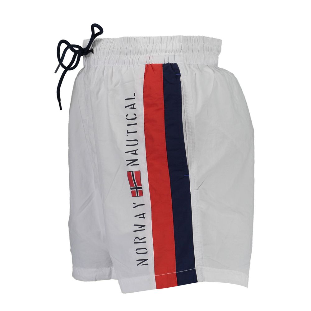 Norway 1963 White Polyamide Men's Swim Boxer - ClickThatClicks 