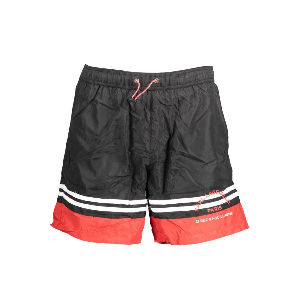 Karl Lagerfeld Black Polyester Mens Swim Boxer - ClickThatClicks 