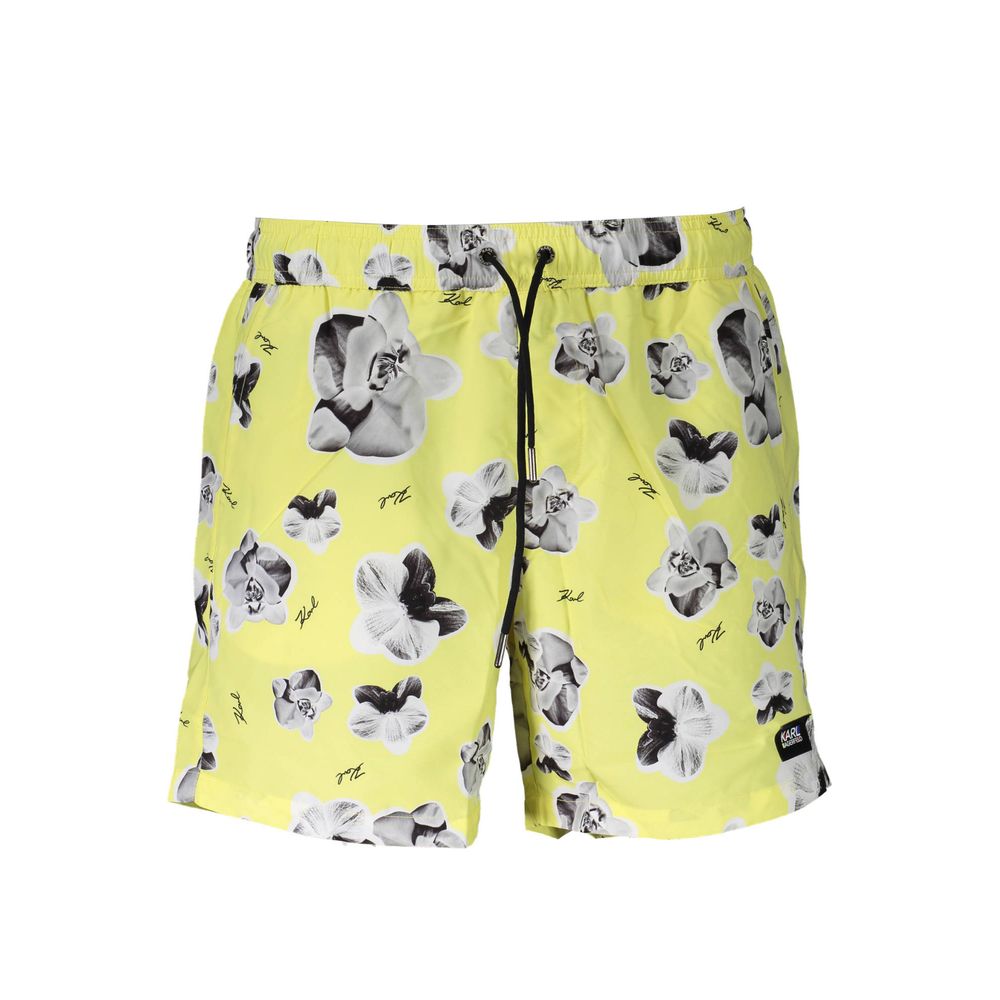 Karl Lagerfeld Yellow Polyester Men Swim Boxer - ClickThatClicks 