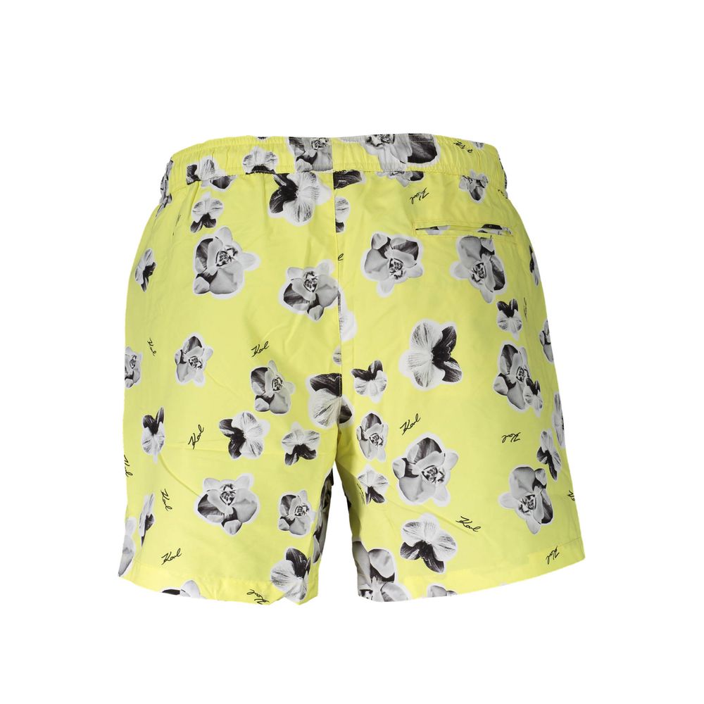 Karl Lagerfeld Yellow Polyester Men Swim Boxer - ClickThatClicks 