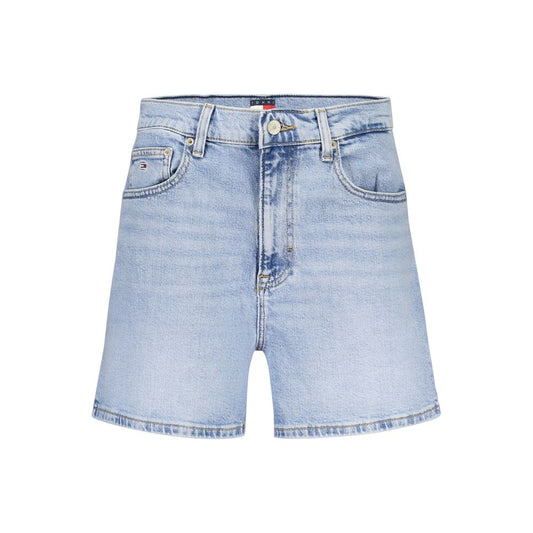 Tommy Hilfiger Azzurro Cotton Women Short - ClickThatClicks 