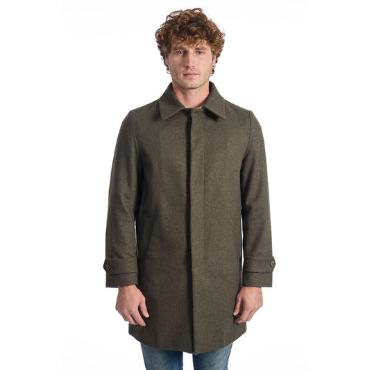Roberto Pepe Luxury Green Wool Men Jacket - ClickThatClicks 