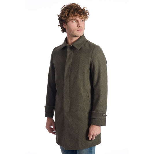 Roberto Pepe Luxury Green Wool Men Jacket - ClickThatClicks 