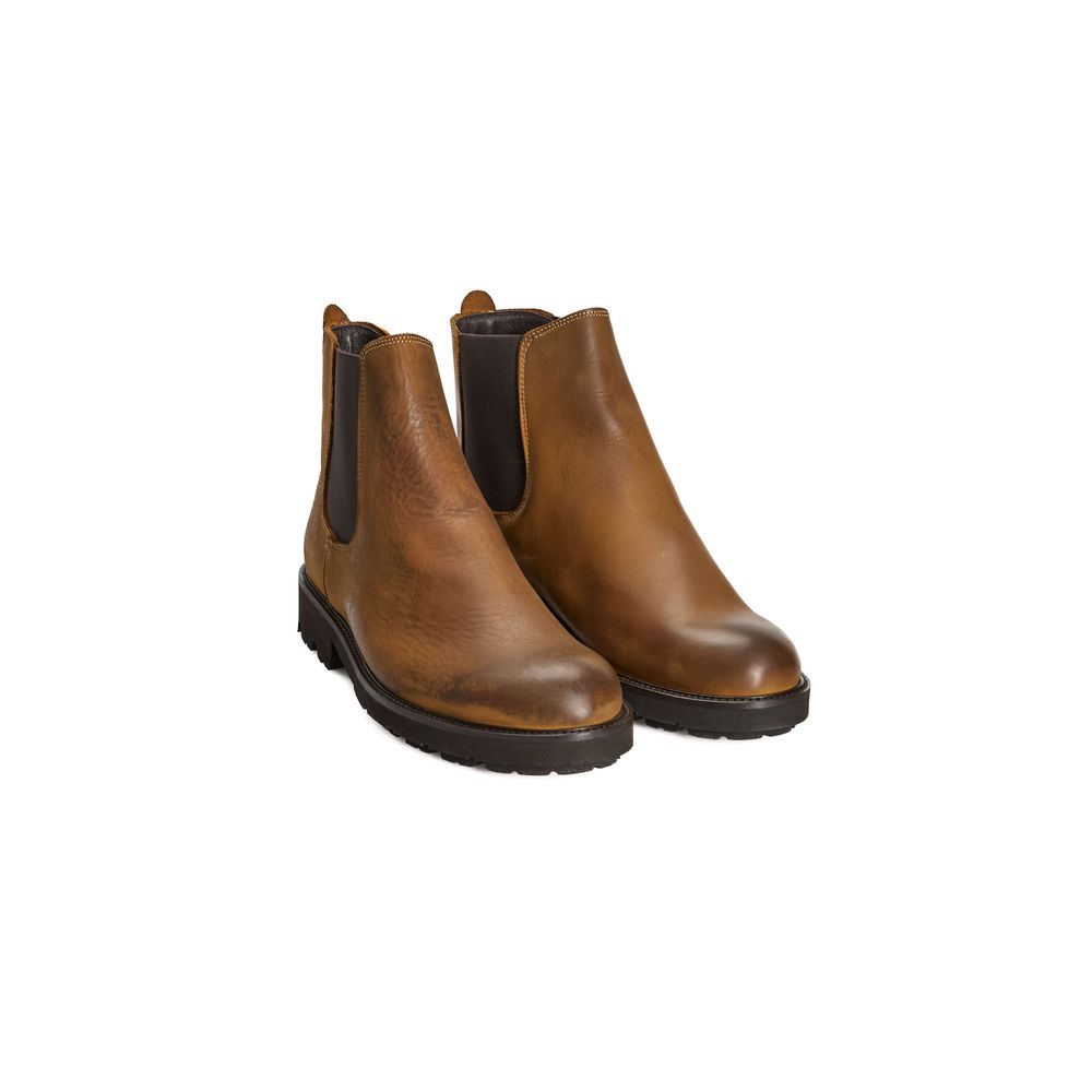 Roberto Pepe Luxury Brown Calfskin Men Boot - ClickThatClicks 