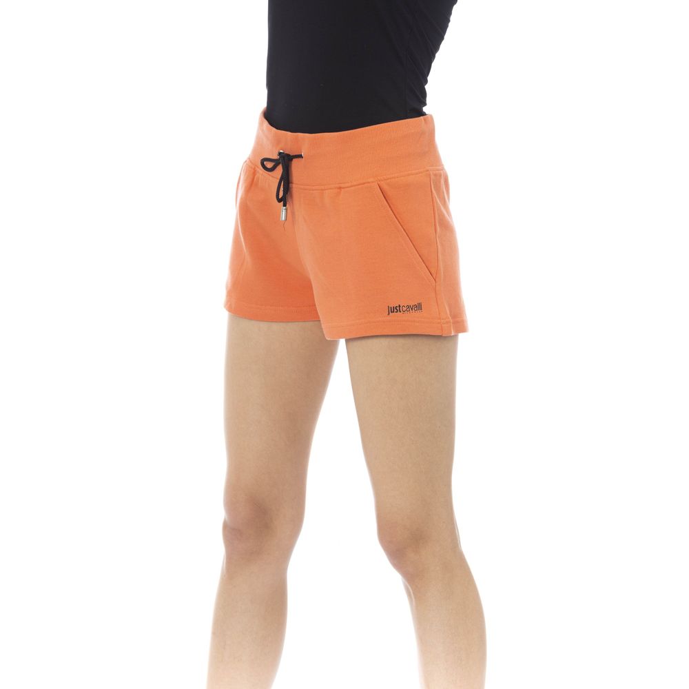 Just Cavalli Orange Cotton Women's Sweatshorts - ClickThatClicks 
