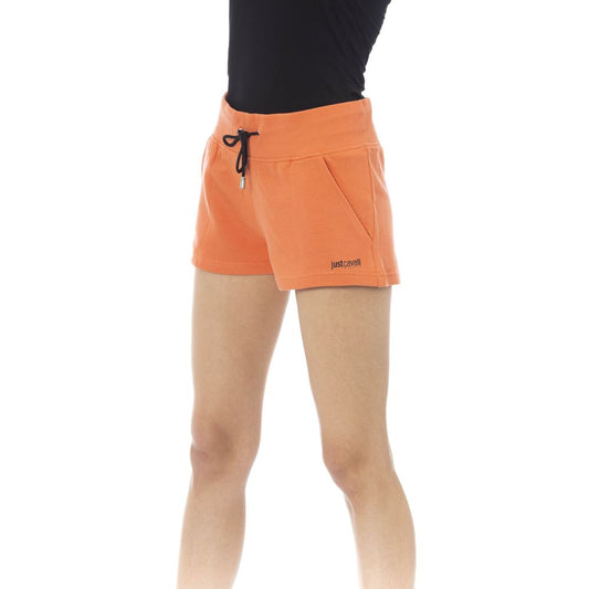 Just Cavalli Orange Cotton Women's Sweatshorts - ClickThatClicks 
