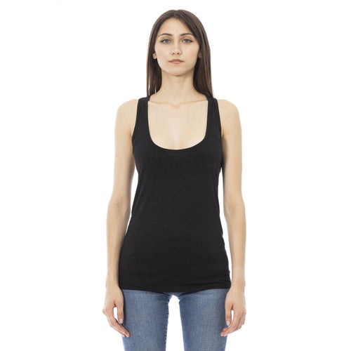Just Cavalli Black Viscose Women Top - ClickThatClicks 