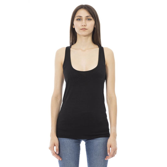 Just Cavalli Black Viscose Women Top - ClickThatClicks 