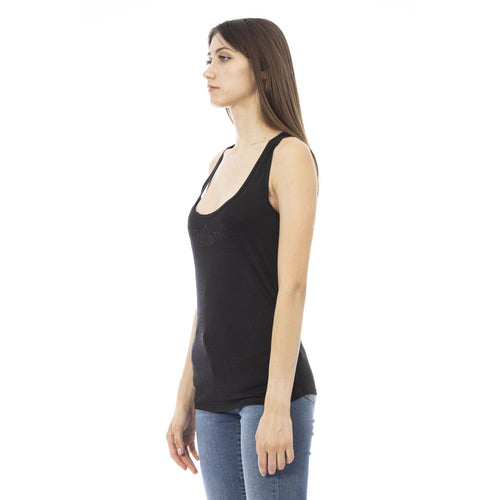 Just Cavalli Black Viscose Women Top - ClickThatClicks 