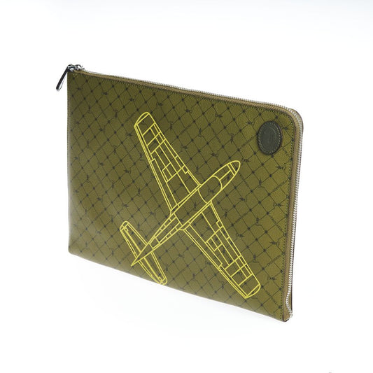 Trussardi Green Leather Men Clutch - ClickThatClicks 