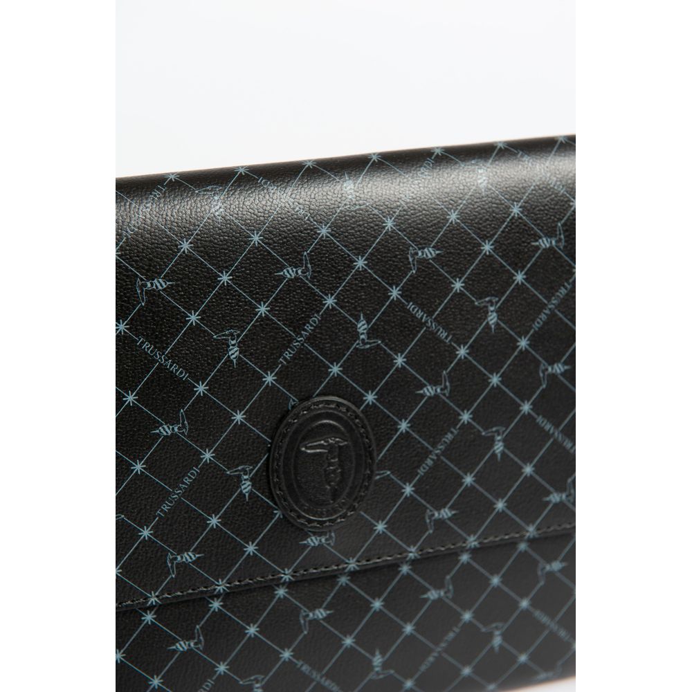 Trussardi Black Polyester Men Clutch - ClickThatClicks 