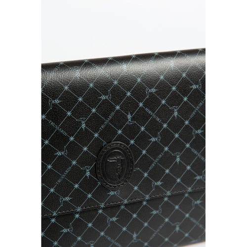 Trussardi Black Polyester Men Clutch - ClickThatClicks 