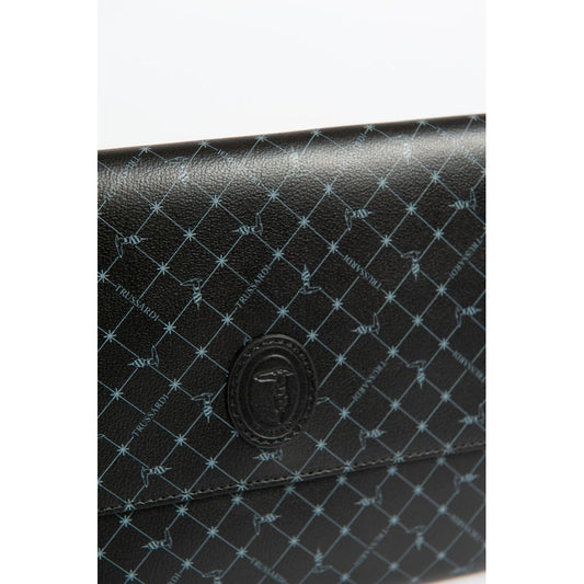 Trussardi Black Polyester Men Clutch - ClickThatClicks 