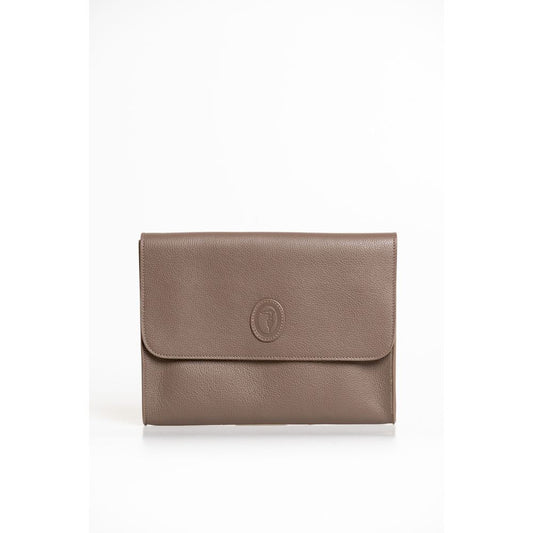 Trussardi Brown Polyester Men Clutch - ClickThatClicks 