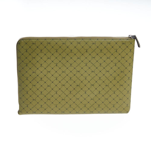Trussardi Green Leather Men Clutch - ClickThatClicks 