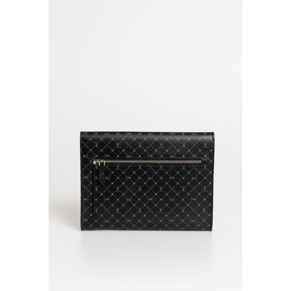 Trussardi Black Polyester Men Clutch - ClickThatClicks 