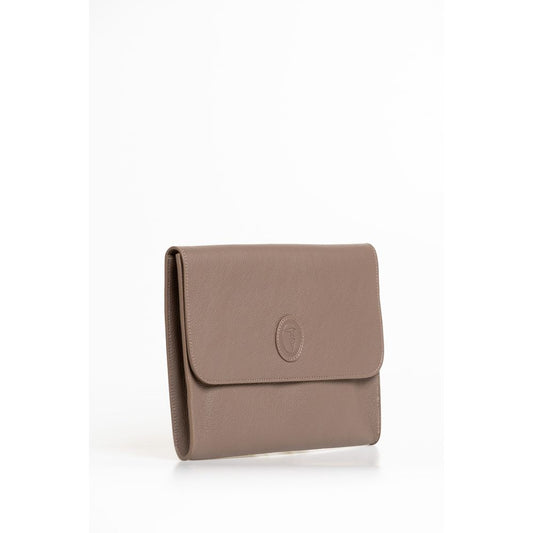 Trussardi Brown Polyester Men Clutch - ClickThatClicks 