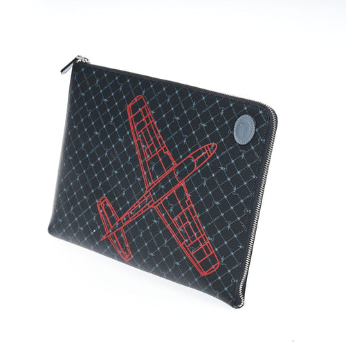 Trussardi Black Leather Men Clutch - ClickThatClicks 