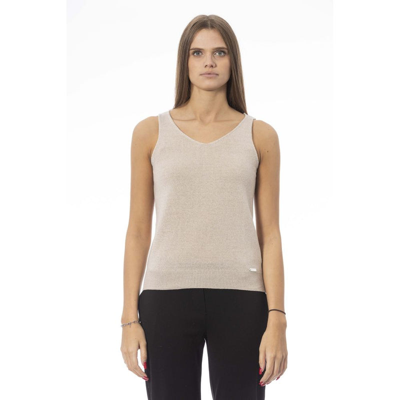Baldinini Trend Beige Fabric Tank Top