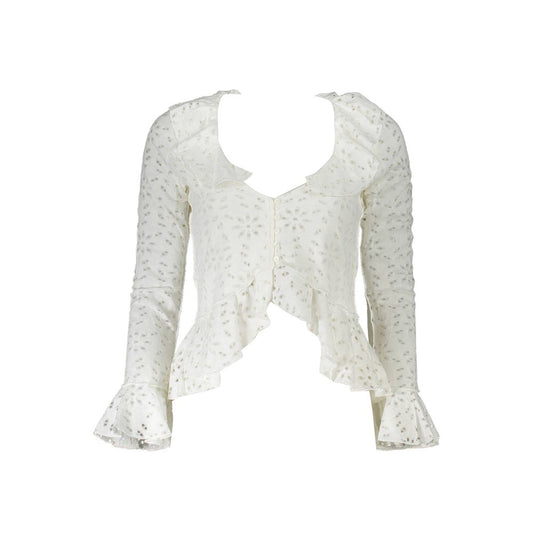 Desigual Bianco Cotton Women Blouse - ClickThatClicks 