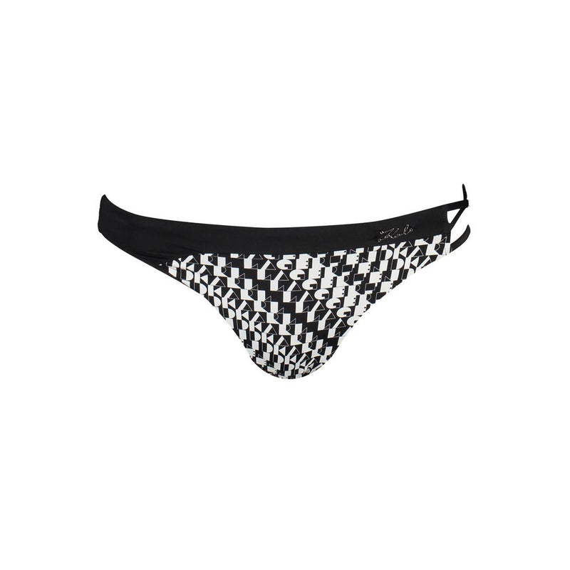 Karl Lagerfeld Black Elastane Swimwear