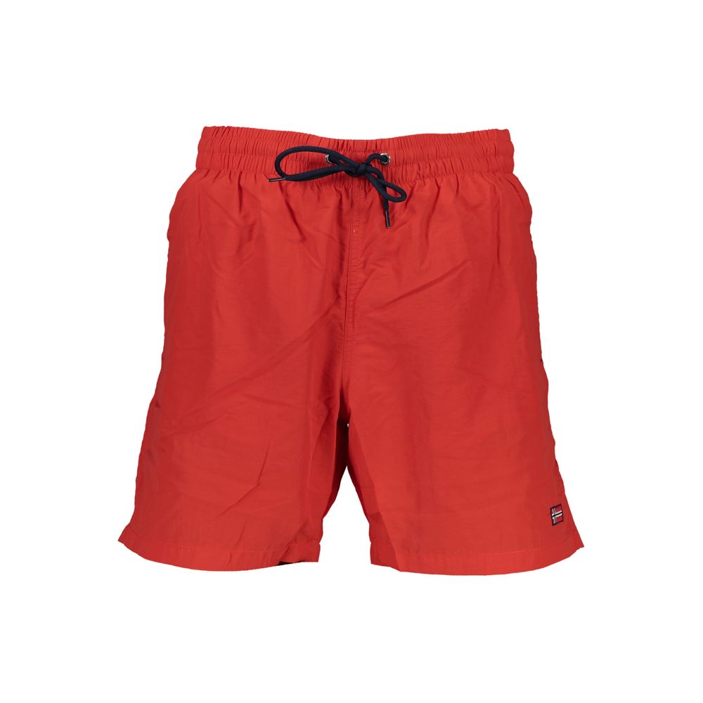Norway 1963 Rosso Poliammide Men's Swim Boxer - ClickThatClicks 