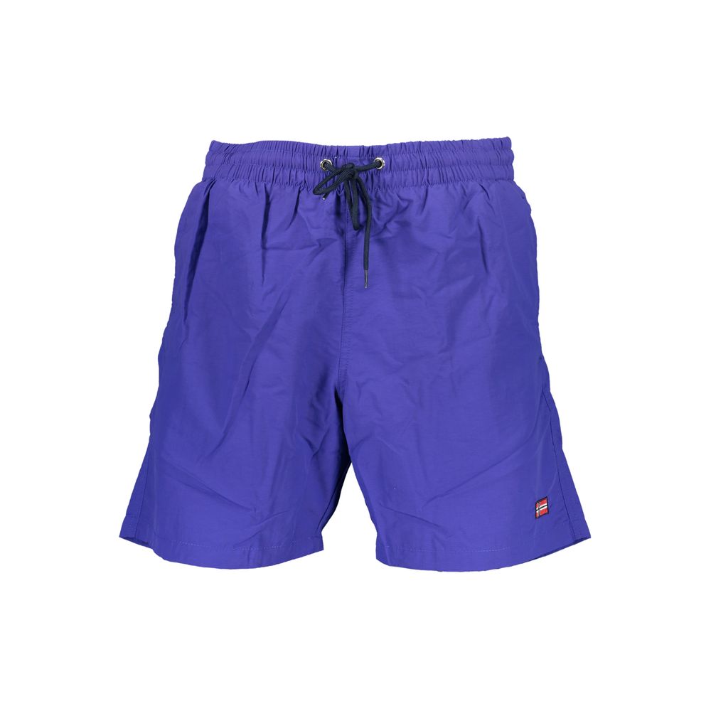 Norway 1963 Blue Polyamide Men's Swim Boxer - ClickThatClicks 