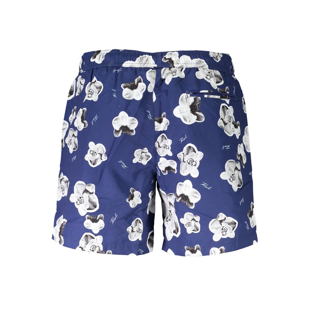 Karl Lagerfeld Blue Polyester Men's Swim Boxer - ClickThatClicks 