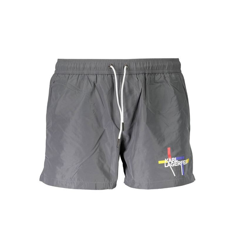 Karl Lagerfeld Gray Polyester Swimwear