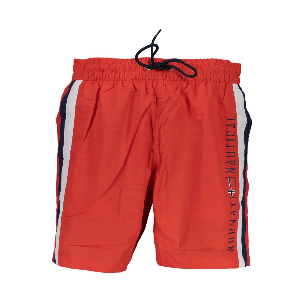Norway 1963 Rosso Poliamide Men Swim Boxer - ClickThatClicks 