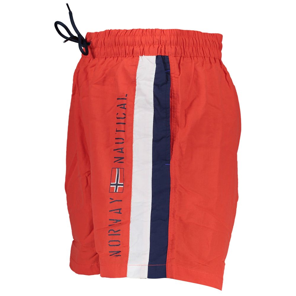Norway 1963 Rosso Poliamide Men Swim Boxer - ClickThatClicks 
