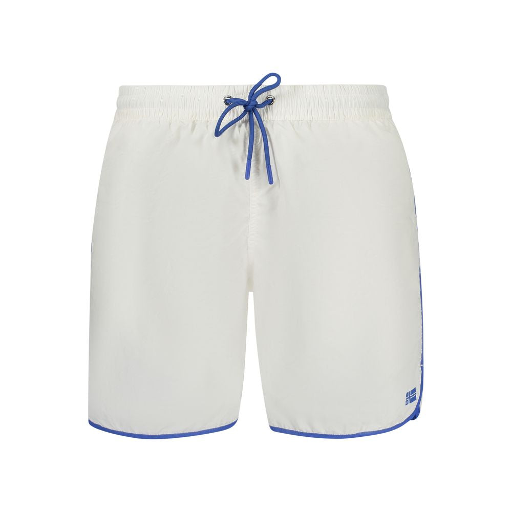 Norway 1963 Bianco Poliammide Men's Swim Boxer - ClickThatClicks 