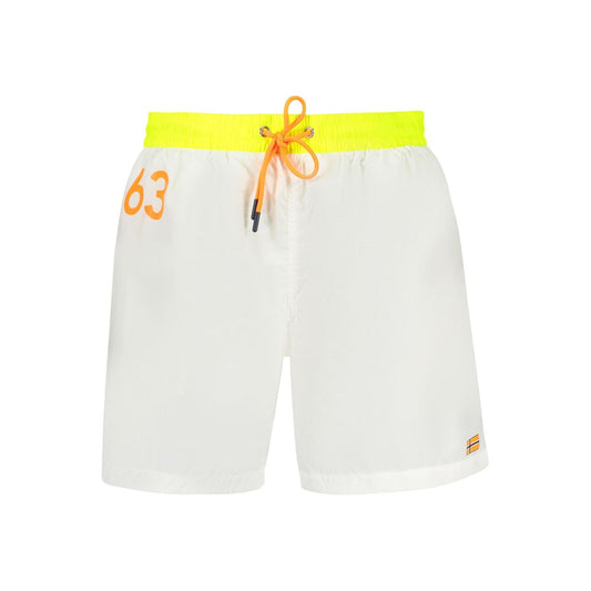 Norway 1963 Bianco Poliammide Mens Swim Boxer - ClickThatClicks 