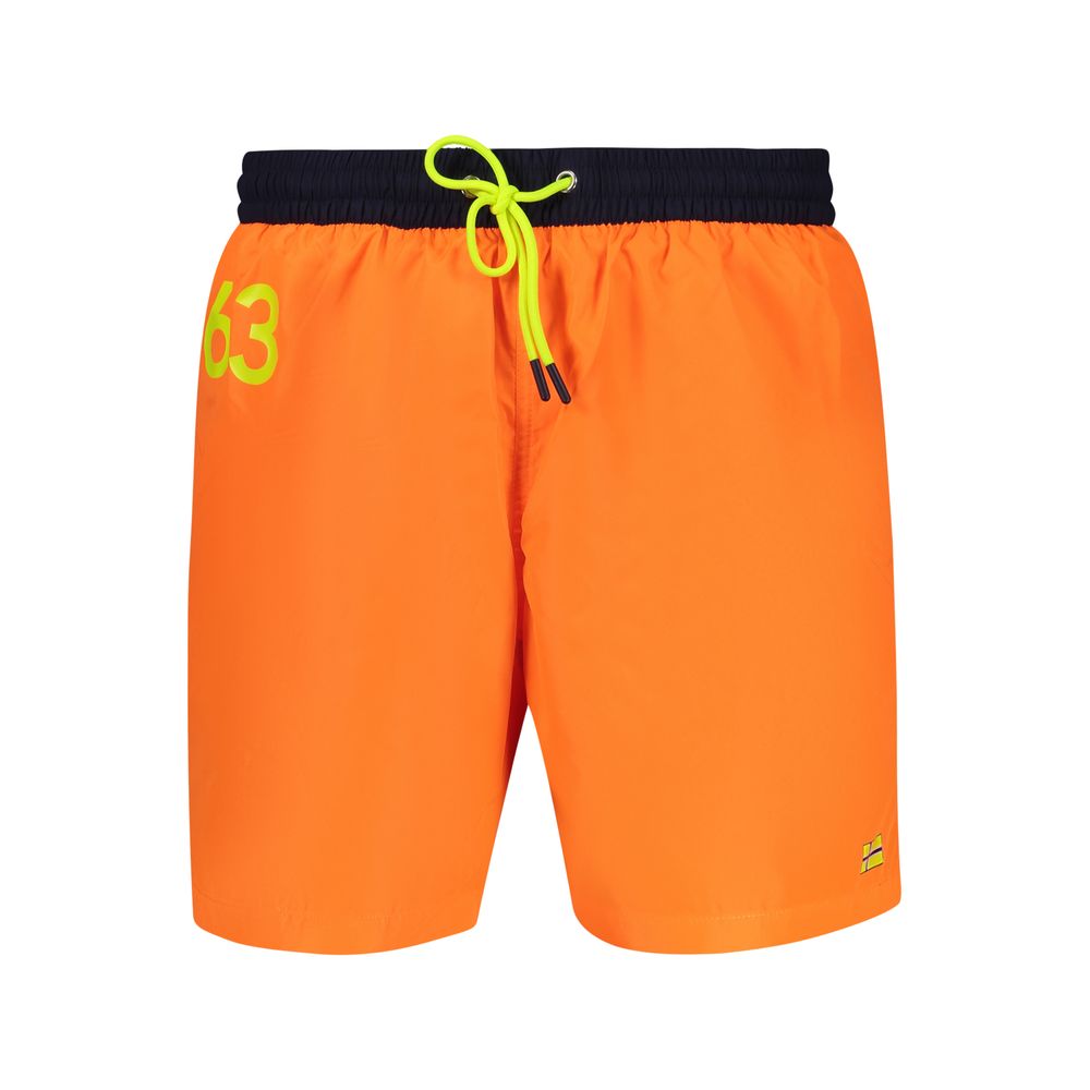 Norway 1963 Arancione Poliammide Men's Swim Boxer - ClickThatClicks 