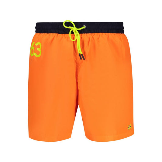 Norway 1963 Arancione Poliammide Men's Swim Boxer - ClickThatClicks 