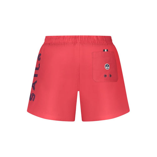 North Sails Red Nylon Men's Swim Trunk - ClickThatClicks 